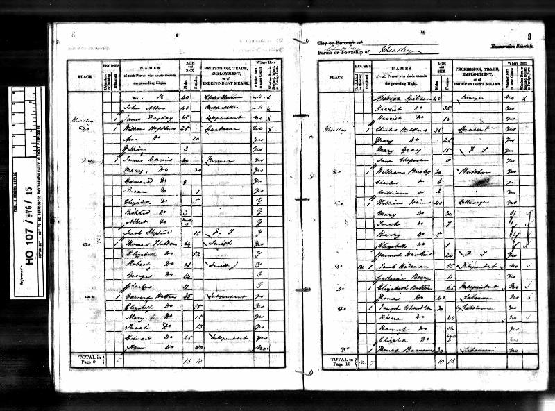 Gibson (Harriet nee Rippington) 1841 Census